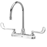 Zurn Z871C6-XL Lead-Free 8" Centerset Faucet with 8" Gooseneck and 6" Wrist Blade Handles