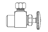 Zurn ZH8826-XL-PC/Z8952-58-PC 1/2" SWT x 3/8" OD Solid Brass Wheel Handle Angle Stops Copper Sweat-to-Compression w/ Escutcheons (Set of 2)