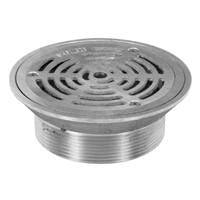 Zurn ZN400-6R ZN400-9R Medium-Duty Round Nickel Bronze Floor Drain Strainer with Surface Clamp Ring and Grate