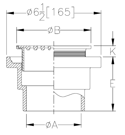 Zurn ZX211-5A-P Non-Membrane Floor Drain w/ Heavy-Duty 5" Round Cast Iron Strainer