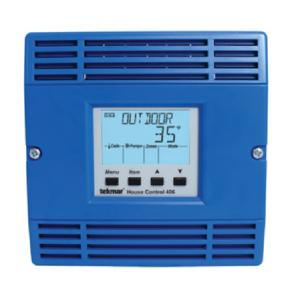 Tekmar 406 TEKNET - tN2 House Control - Heat Pump & Backup - Four Zone Valves
