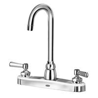 Zurn Z871A1-XL Lead-Free 8" Centerset Faucet with 3-1/2" Gooseneck and Lever Handles