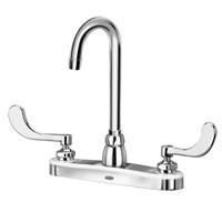Zurn Z871A4-XL Lead-Free 8" Centerset Faucet with 3-1/2" Gooseneck and 4" Wrist Blade Handles