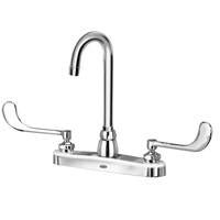 Zurn Z871A6-XL Lead-Free 8" Centerset Faucet with 3-1/2" Gooseneck and 6" Wrist Blade Handles