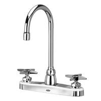 Zurn Z871B2-XL Lead-Free 8" Centerset Faucet with 5-3/8" Gooseneck and Four-Arm Handles
