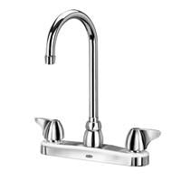 Zurn Z871B3-XL Lead-Free 8" Centerset Faucet with 5-3/8" Gooseneck and Dome Lever Handles